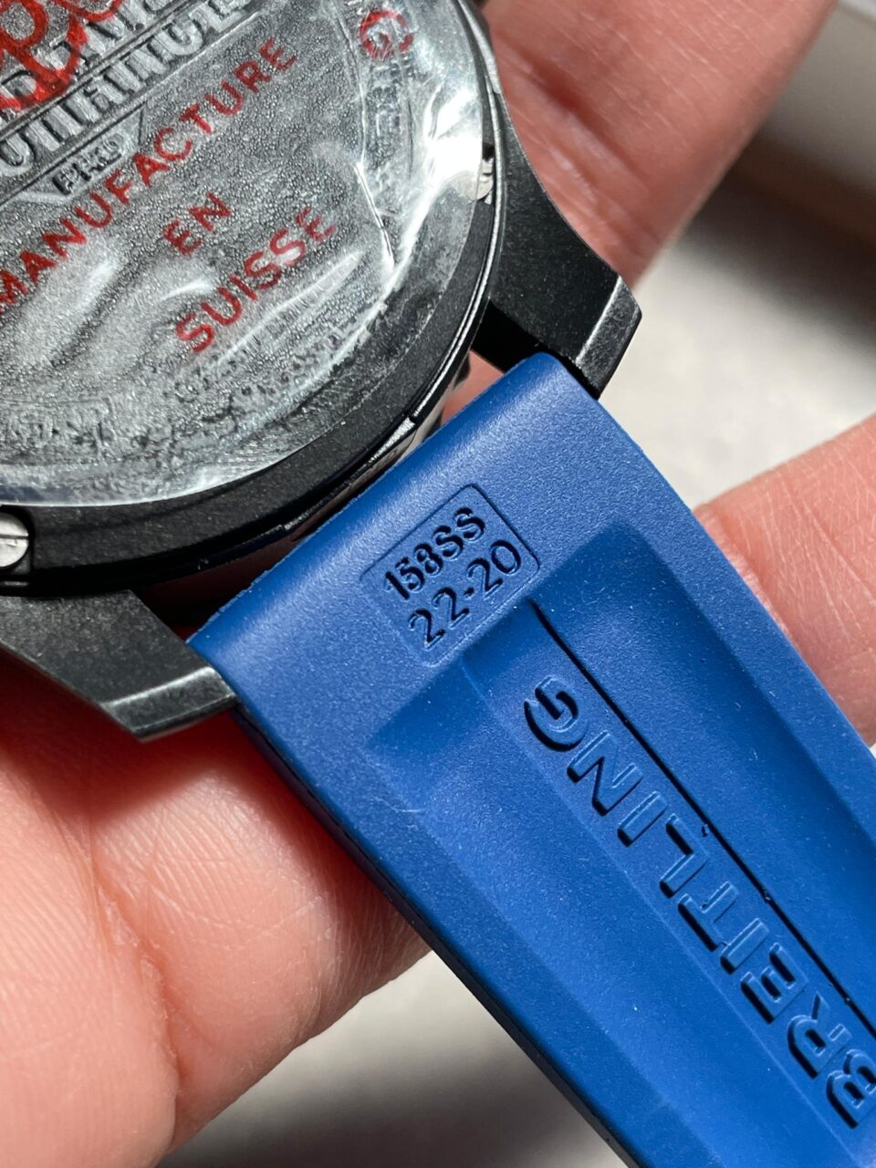 OGF Factory 1:1 Breitling Endurance pro 44mm Black dial Blue Rubber Strap quartz movement