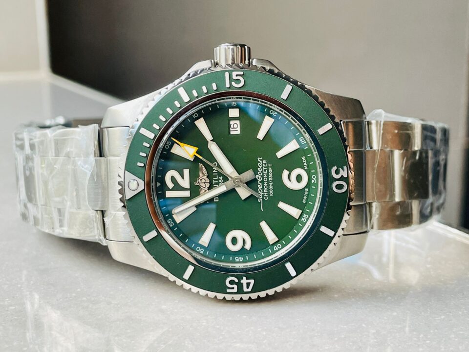 BLSF Factory 1:1 Breitling Superocean Automatic 44mm Best Edition Green Dial Green Bezel A2824