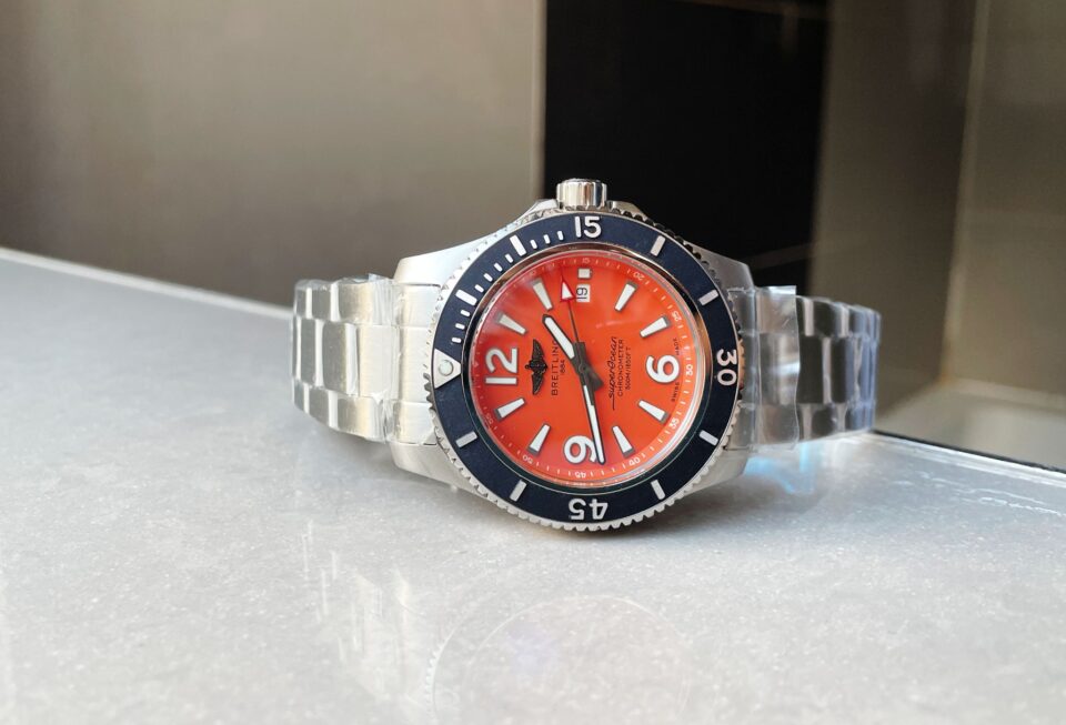 BLSF Factory 1:1 Breitling Superocean Automatic 44mm Best Edition orange Dial Black Bezel A2824