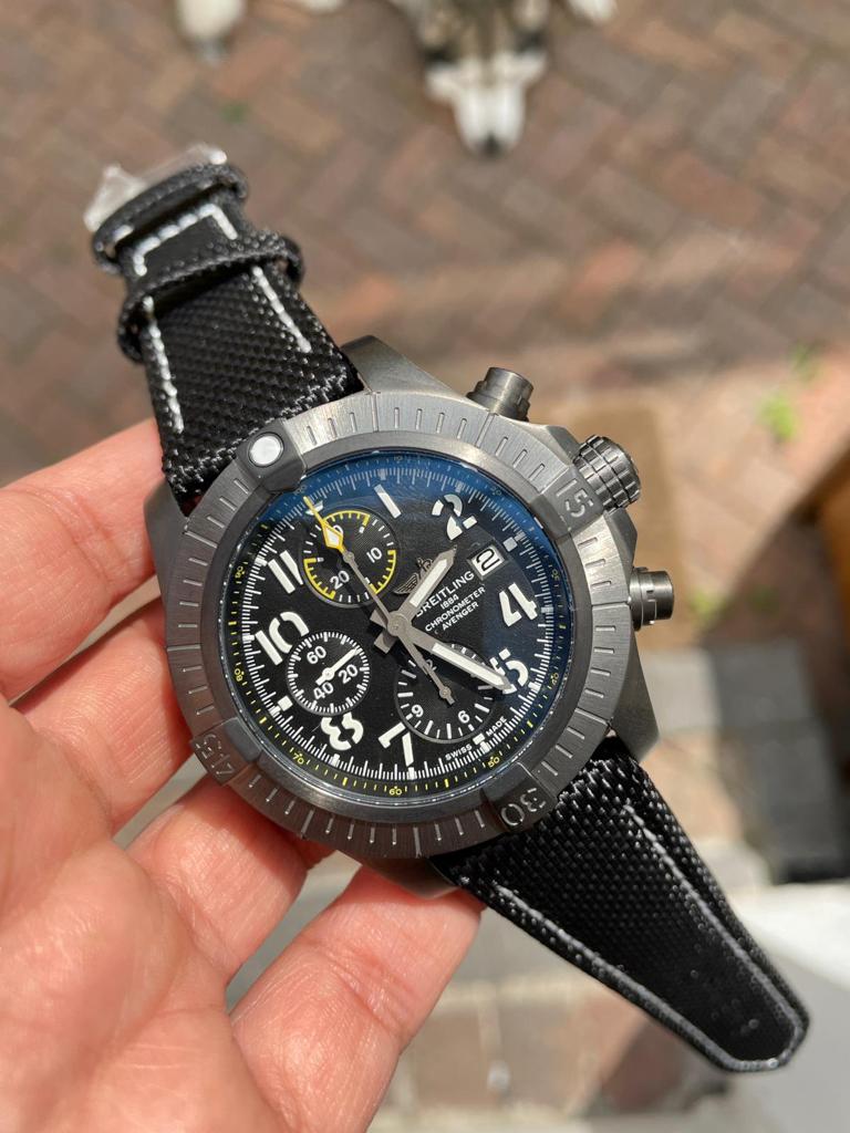 GF Factory 1:1 Breitling Avenger Bandit DLC Best Edition Black Dial A7750